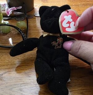 TY Teenie Beanie Babies 2000 THE END Bear McDonald's Black Bear Collector